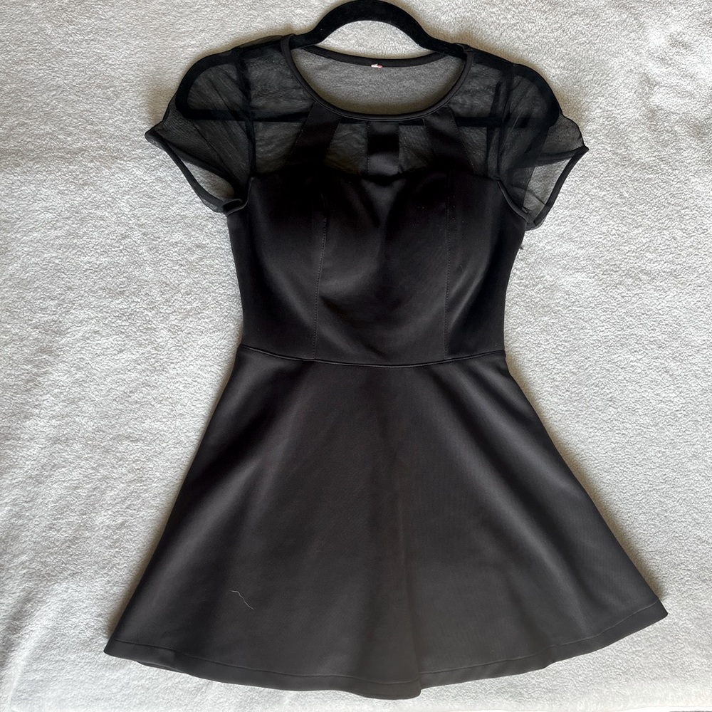 Mini Black Dress with Built-in Bra